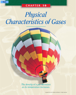 Physical Characteristics of Gases