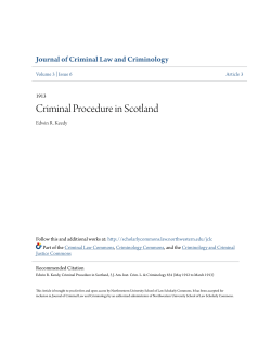 Criminal Procedure in Scotland - Northwestern University School of