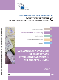 Parliamentary Oversight of Security and