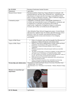 Dr. FN FON Ruminant Nutritionist/Animal Scientist Department