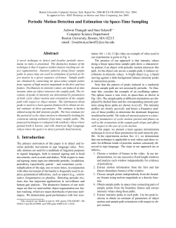 Periodic Motion Detection and Estimation via Space