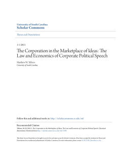 The Corporation in the Marketplace of Ideas
