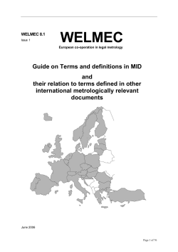 Terms and definitions in MID and their relation to terms