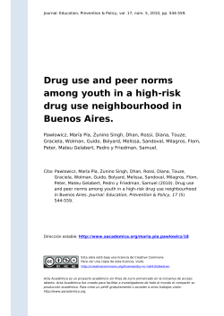 Drug use and peer norms among youth in a high