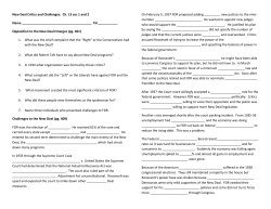New Deal Critics and Challenges: Ch. 13 sec 1 and 2 Name Pd