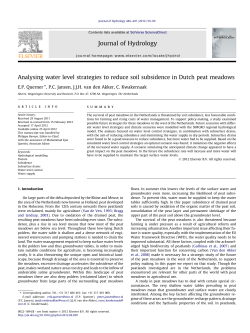 Analysing water level strategies to reduce soil subsidence in Dutch