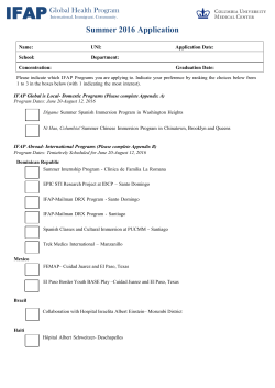 The IFAP Application - Columbia University Medical Center