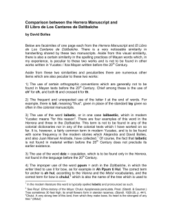 Comparison between the Herrera Manuscript and