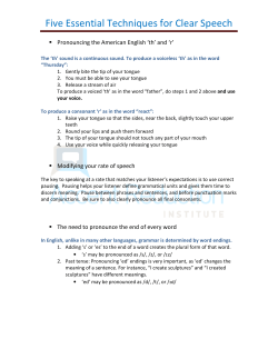 Five Essential Techniques for Clear Speech