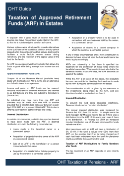 (ARF) in Estates - O`Hanlon Tax Limited