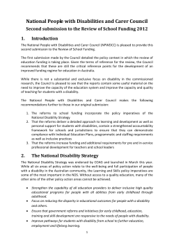 Second submission to the Review of Funding for Schooling PDF