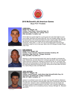 2016 McDonald`s All American Games Boys POY Finalists