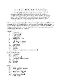 John Goddard- The World`s Greatest Goal Achiever