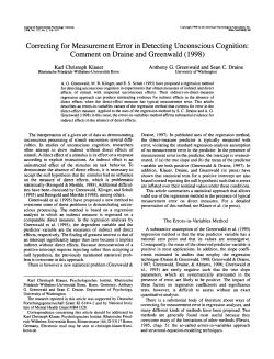 Correcting for Measurement Error in Detecting Unconscious