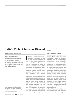 India`s Violent Internal Dissent