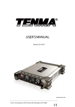 Manual for 60MHz Four Channel USB Oscilloscope