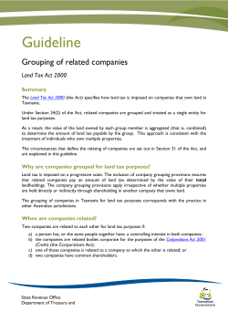 Grouping of Related Companies - Land Tax