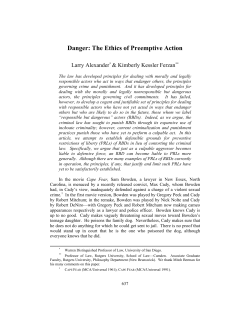 Danger: The Ethics of Preemptive Action