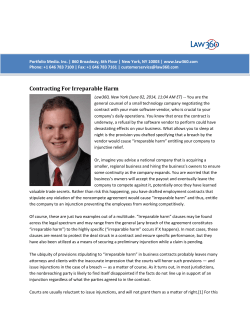 Contracting For Irreparable Harm