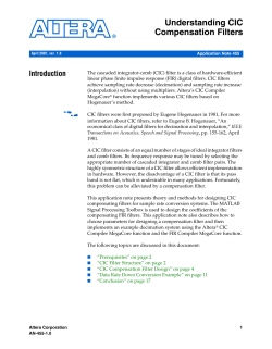 AN 455: Understanding CIC Compensation Filters