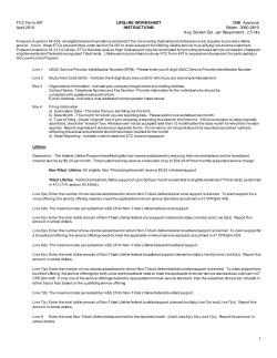 FCC Form 497 Instructions - Universal Service Administrative