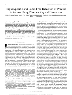 Rapid Specific and Label-Free Detection of Porcine Rotavirus Using