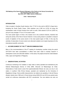 INTRODUCTION Chile is located in Southern South America, from