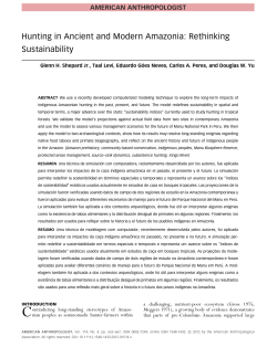 Hunting in Ancient and Modern Amazonia: Rethinking Sustainability