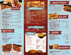 Plates Meat Only Sandwiches Sides Desserts Drinks SHACK