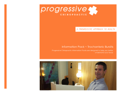 Information Pack ~ Trochanteric Bursitis