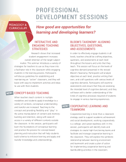 PROFESSIONAL DEVELOPMENT SESSIONS