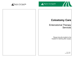 Colostomy Care - Regina Qu`Appelle Health Region