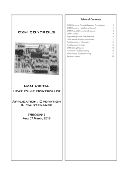 cxm controls - ClimateMaster