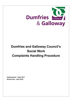 The Social Work Model Complaints Handling Procedure [word version]