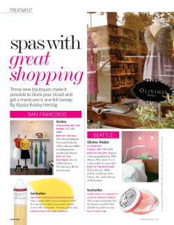 "Spas with Great Shopping", Lucky, 2006