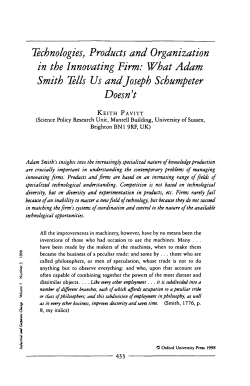 Technologies, Products and Organization in the