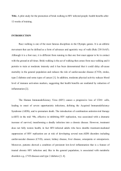 A pilot study for the promotion of brisk walking in HIV infected people