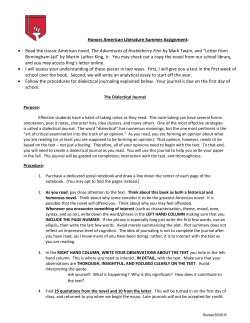 Honors American Literature Summer Assignment: • Read the classic