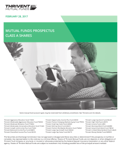 mutual funds prospectus class a shares