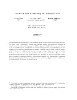 The Risk-Return Relationship and Financial Crises