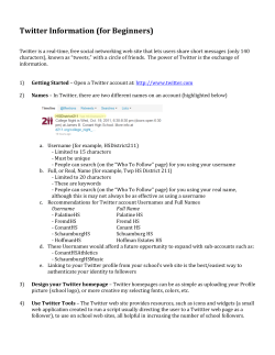 Twitter Information (for Beginners)