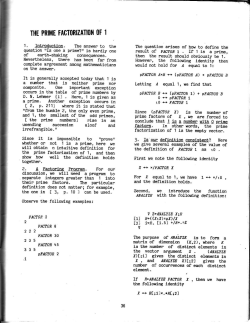 The prime factorization of 1