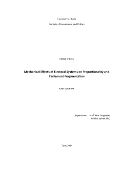 Mechanical Effects of Electoral Systems on