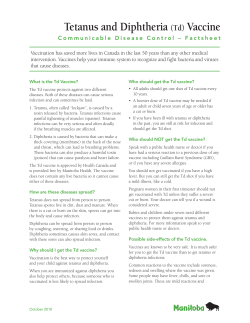 Tetanus and Diphtheria (Td) Vaccine