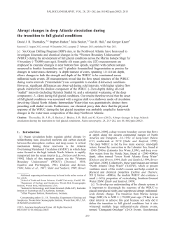 Abrupt changes in deep Atlantic circulation during the transition to