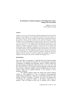 Revitalization of Lakhota language on Pine Ridge Reservation