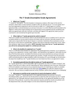 Incomplete Grade Agreement