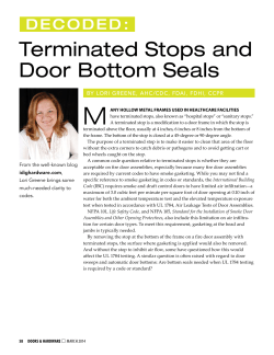 Terminated Stops and Door Bottom Seals