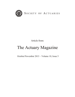 A Good Night`s Sleep - Society of Actuaries