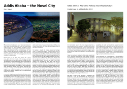 Addis Ababa &ndash; the Novel City